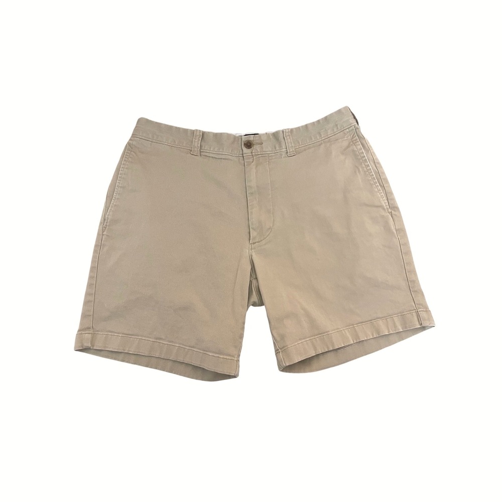 J.Crew Mercantile Flex Tan Flat Front Chino Shorts 32‎ Mens Utility Preppy